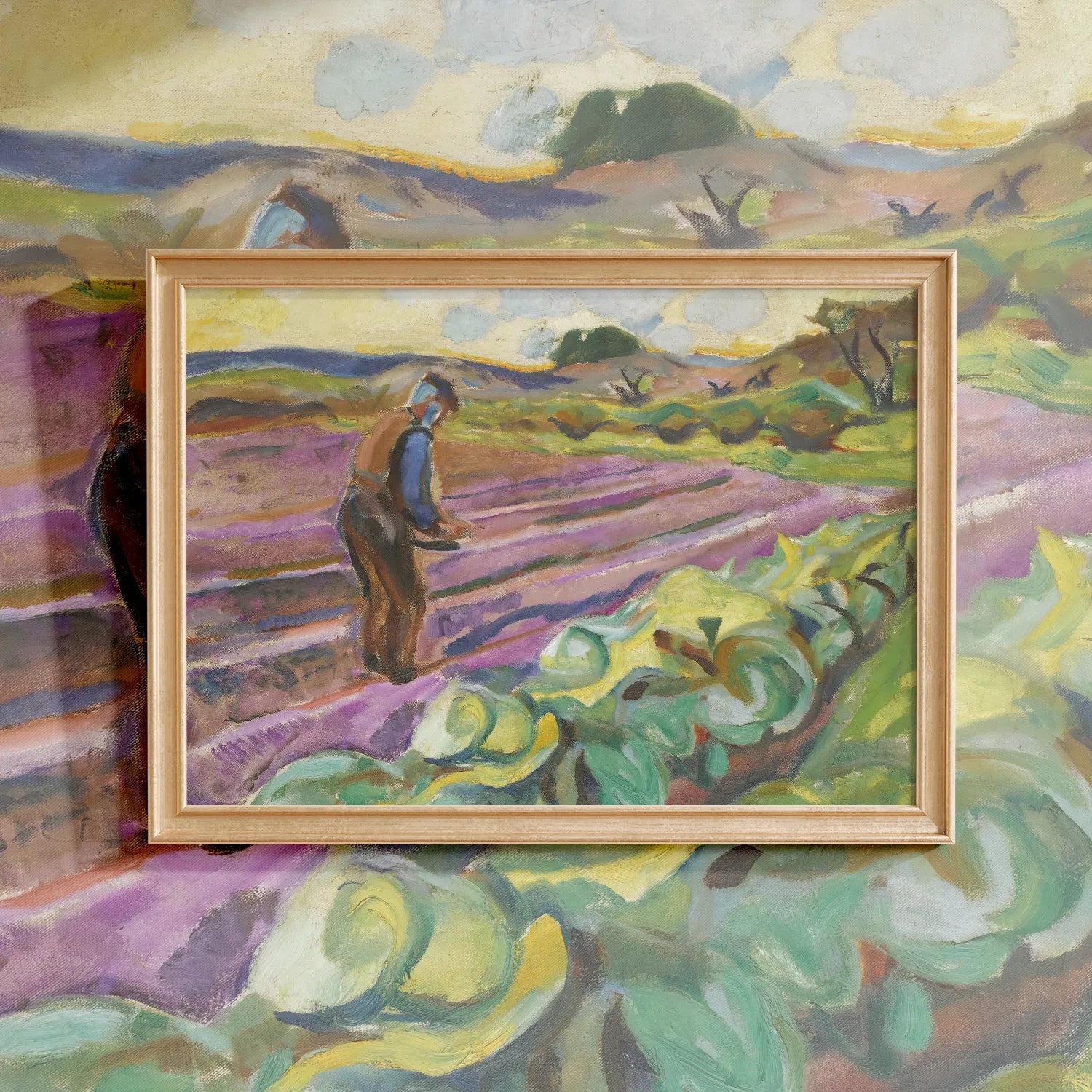 Edvard Munch - The Sower #84 a beautiful painting reproduction by GalleryInk.Art