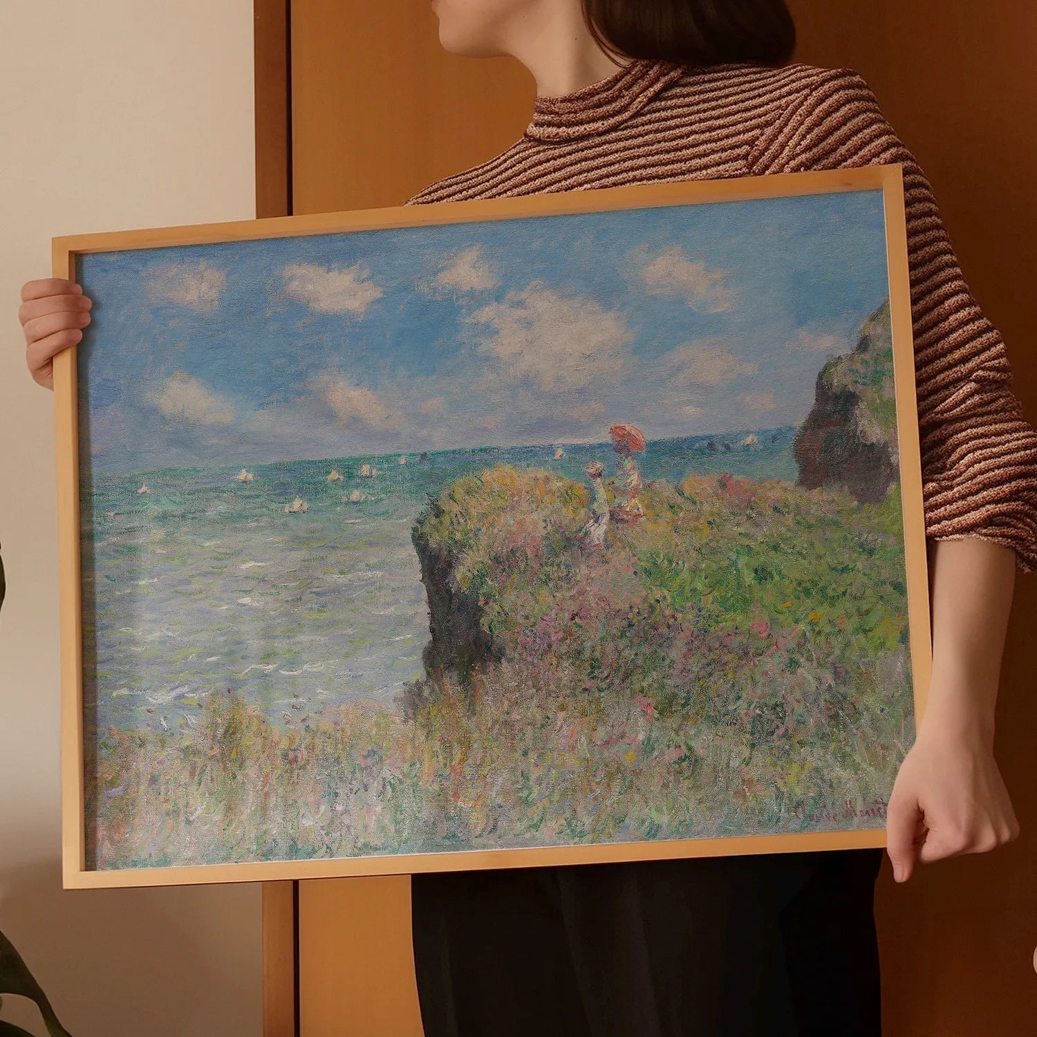 Claude Monet - Cliff Walk at Pourville #18 a beautiful painting reproduction by GalleryInk.Art