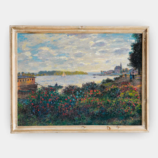 Claude Monet - La Seine À Argenteuil #137 a beautiful painting reproduction by GalleryInk.Art