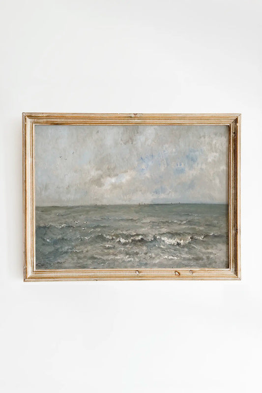 Charles-François Daubigny - Seascape #19 a beautiful seascape painting reproduction printed by GalleryInk.Art