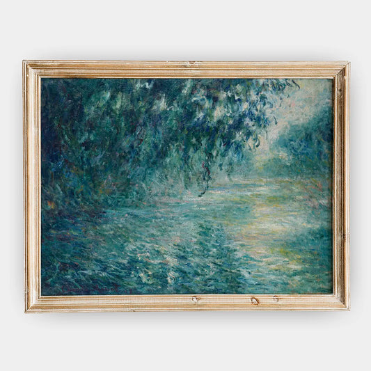 Claude Monet - Morning on the Seine #36 a beautiful painting reproduction by GalleryInk.Art