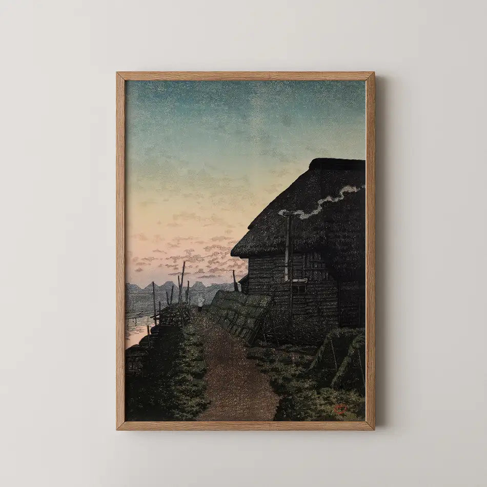 Sunset at Morigasaki by Hasui Kawase - Fine Art Print