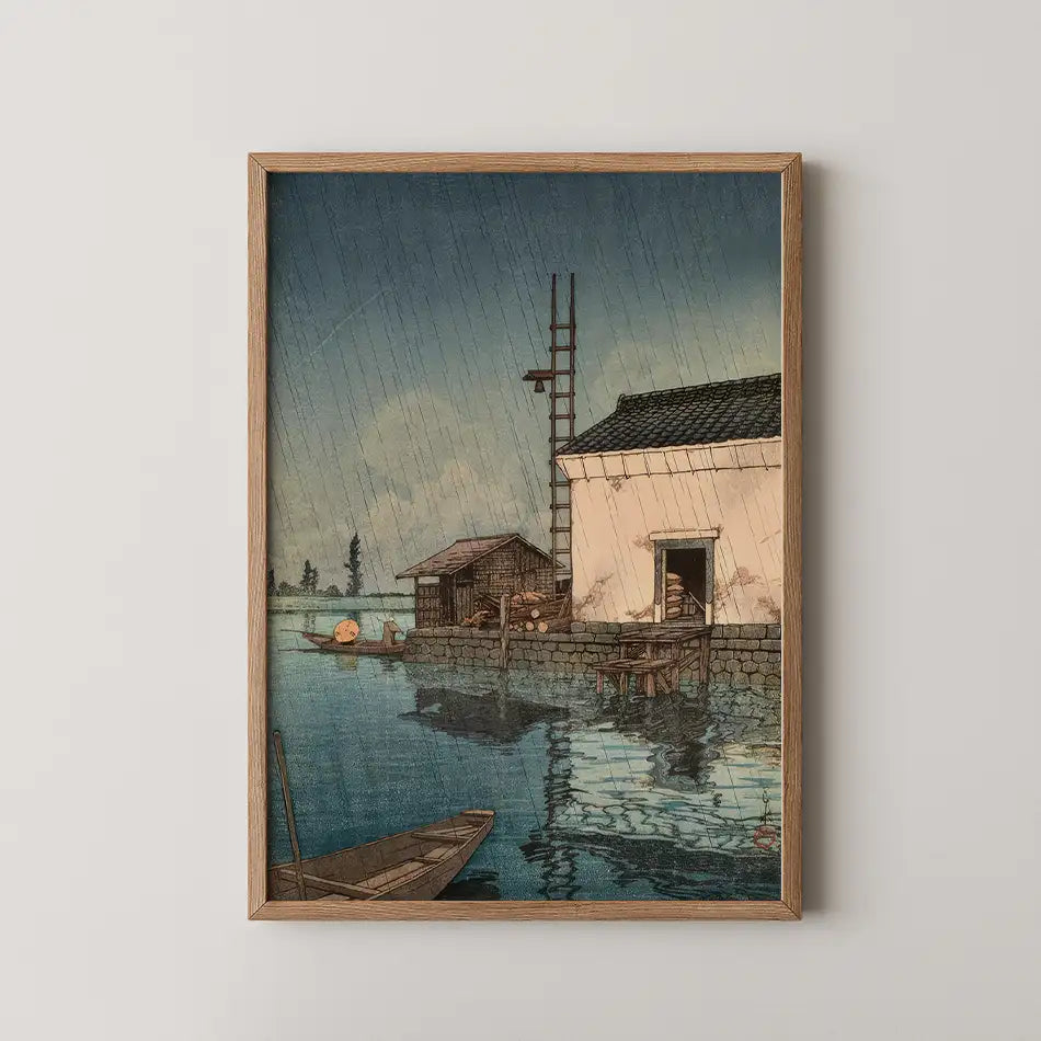 Rain at Ushibori by Hasui Kawase - Fine Art Print