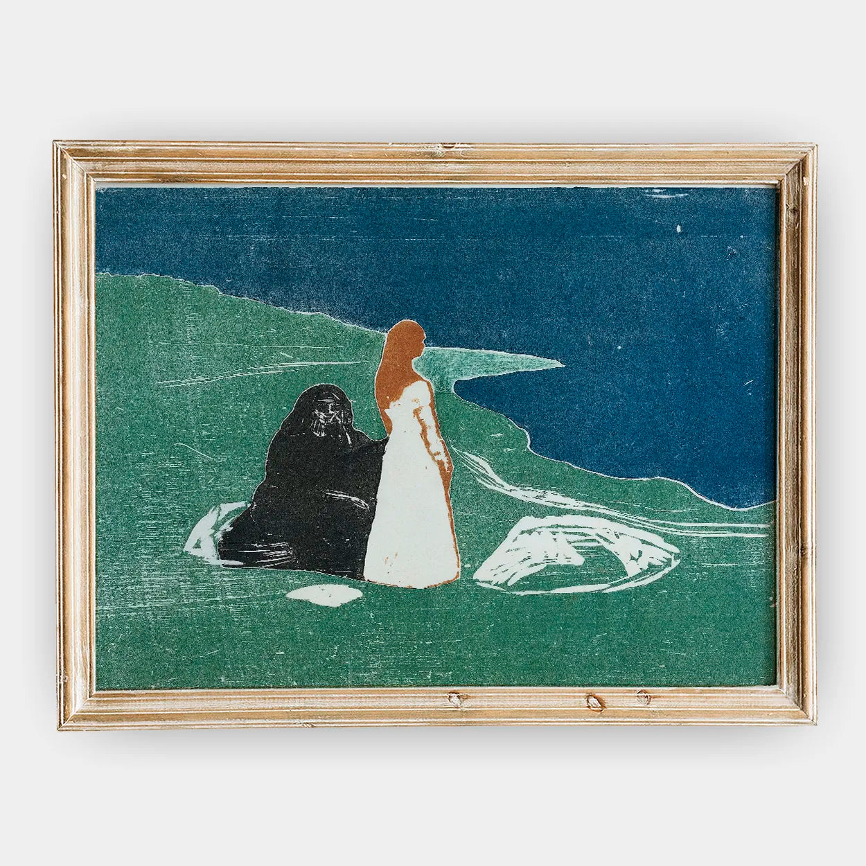 Edvard Munch - Two Women on the Shore #16 a beautiful painting reproduction by GalleryInk.Art