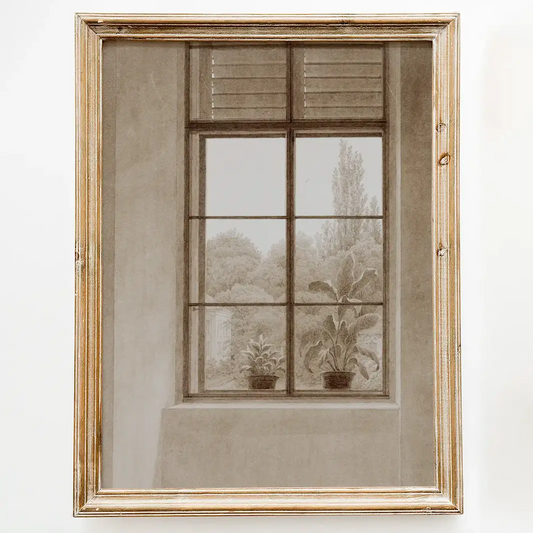 Caspar David Friedrich - Window Looking over the Park #32 poster print