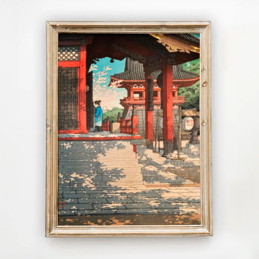 Hasui Kawase - Fudo Temple in Meguro #44 a beautiful painting reproduction by GalleryInk.Art