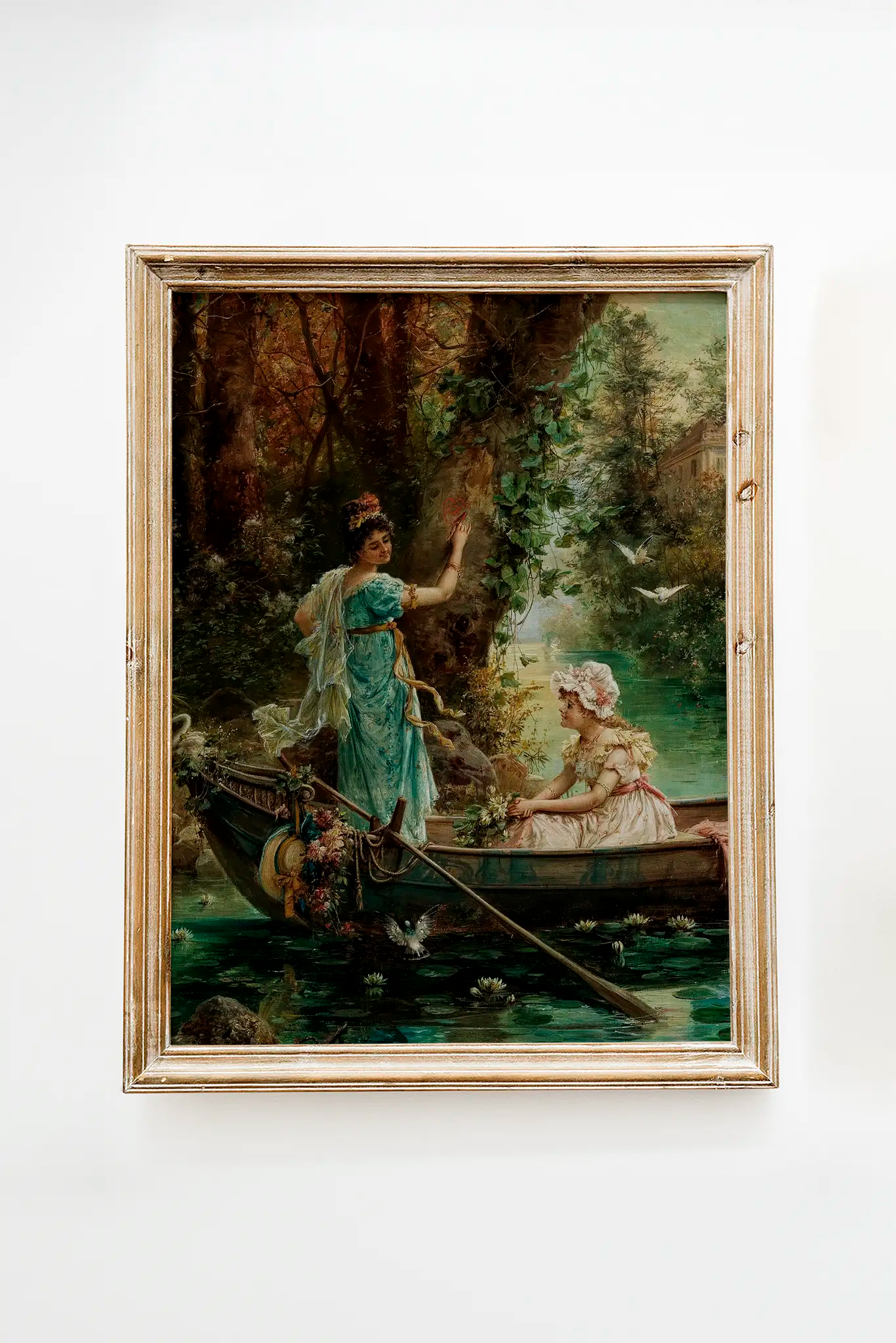 Hans Zatzka - The Love Offering #16 painting reproduction printed by GalleryInk.Art, a store providing vintage and romantic wall art prints