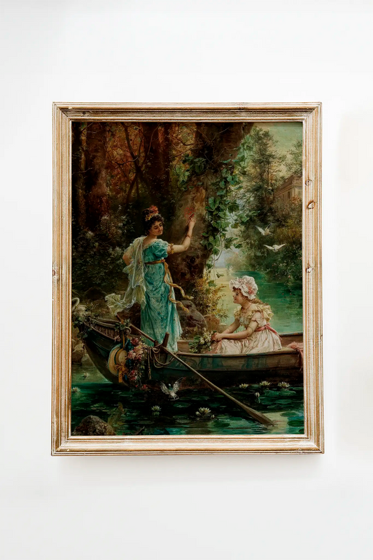 Hans Zatzka - The Love Offering #16 painting reproduction printed by GalleryInk.Art, a store providing vintage and romantic wall art prints