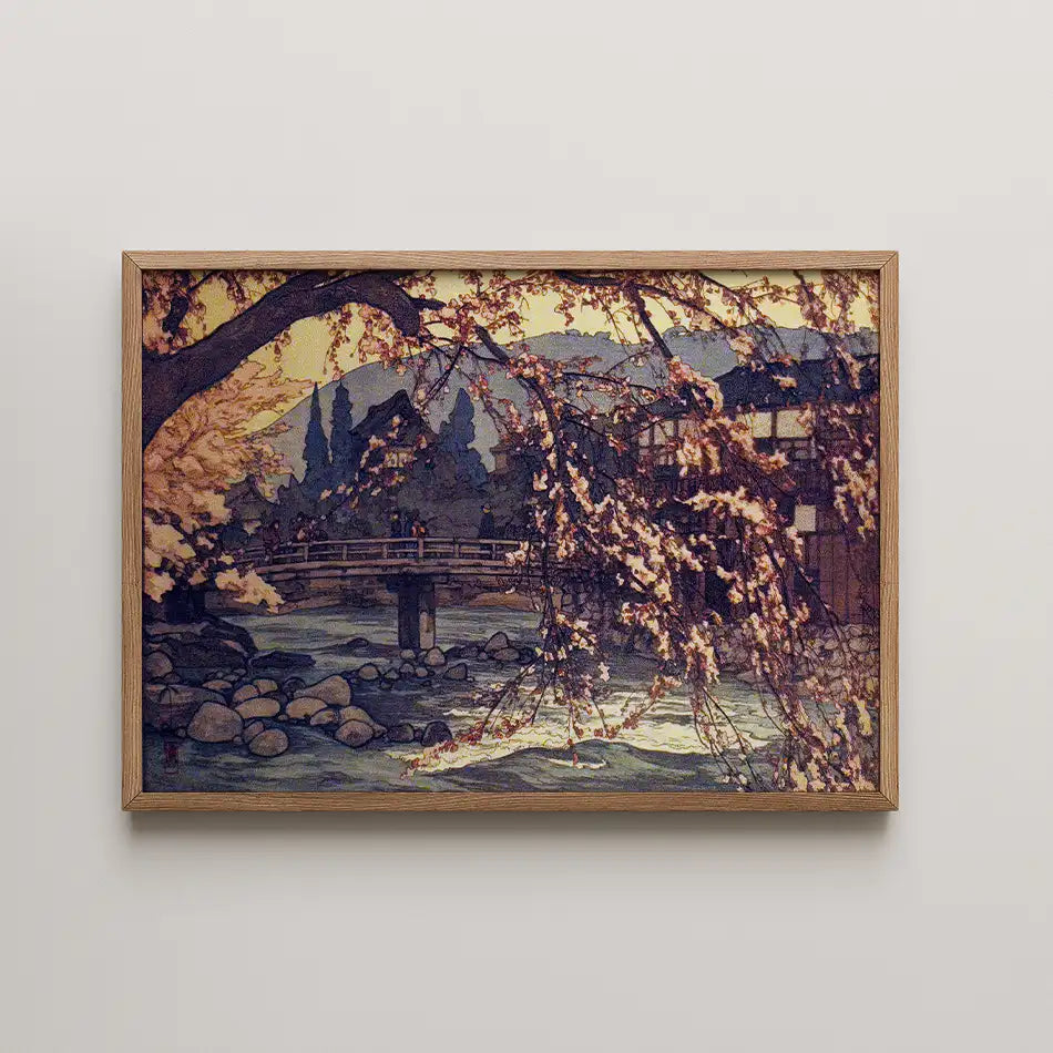 Spring in a Hot Spring by Hiroshi Yoshida - Fine Art Print
