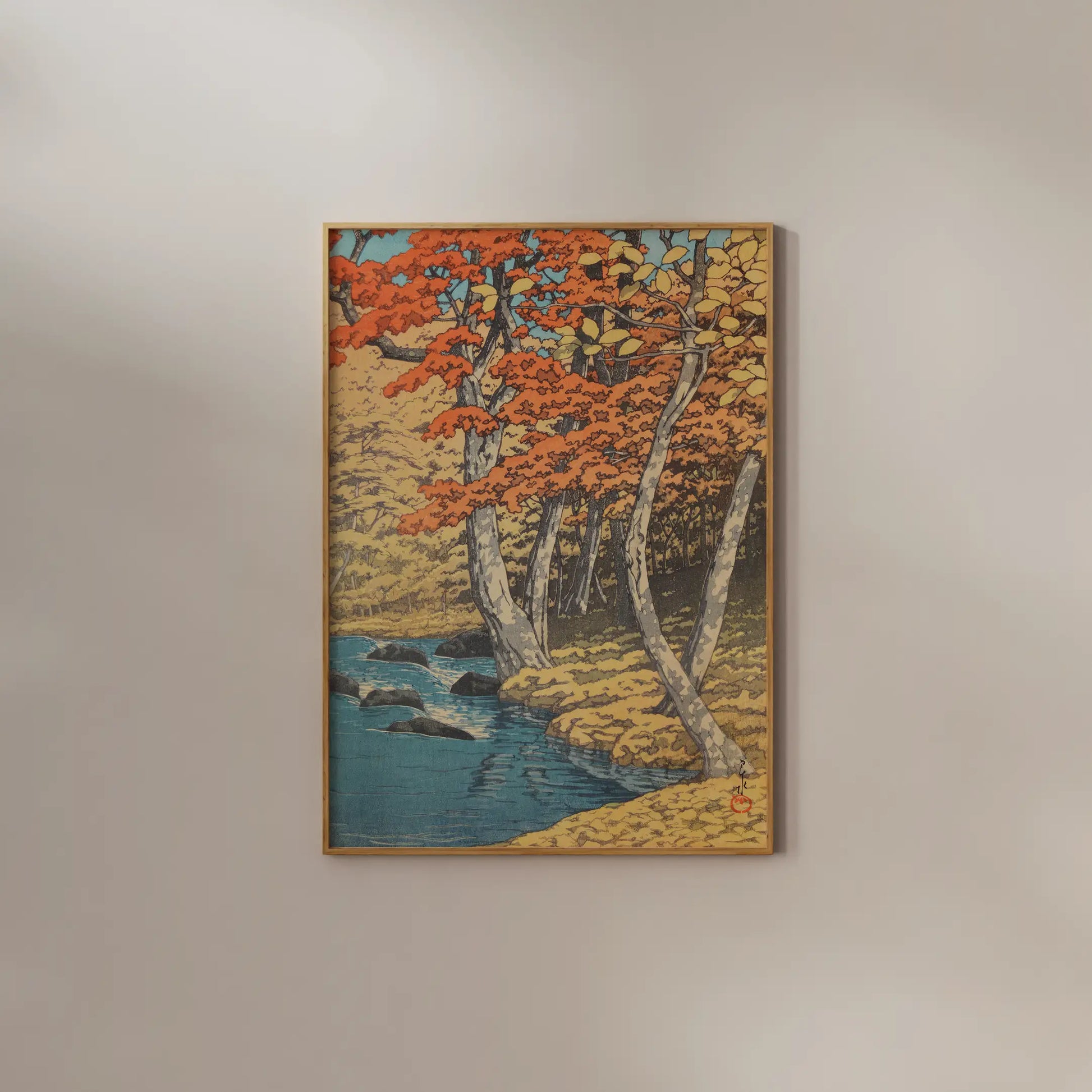 Hasui Kawase - Autumn at Oirase #11 a beautiful painting reproduction by GalleryInk.Art